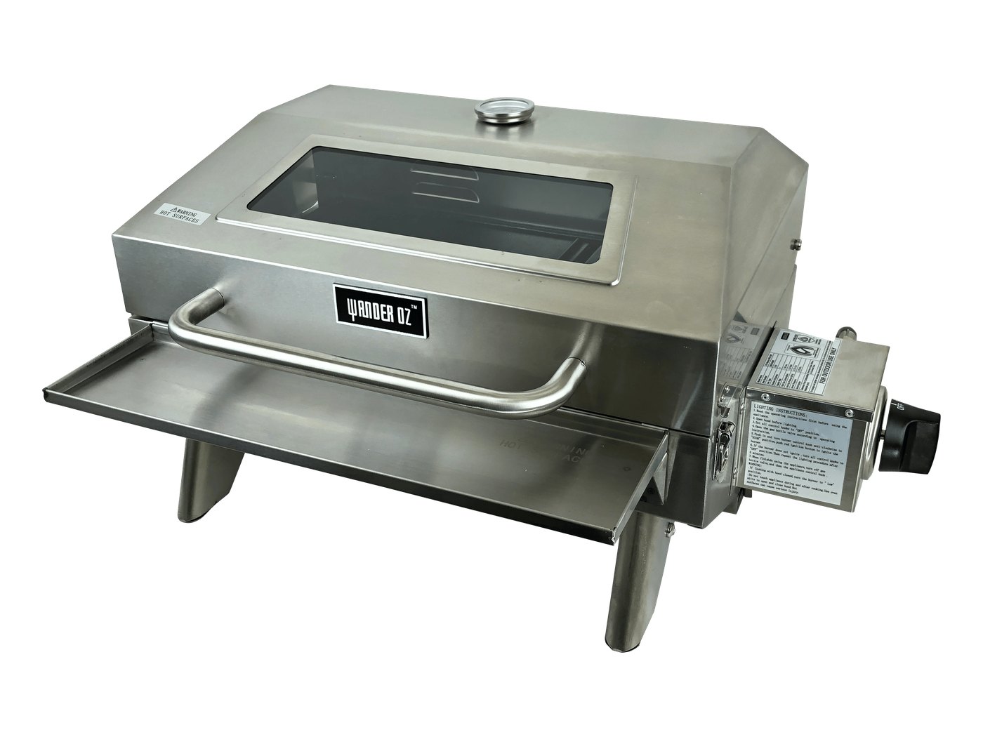 Wander Oz portable 316 stainless steel marine BBQ with tray